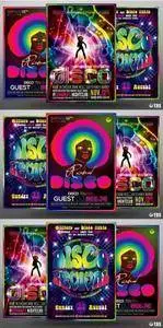 CreativeMarket - Disco Music Flyer Bundle V2