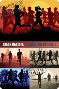 Running people 2 - Stock Vector