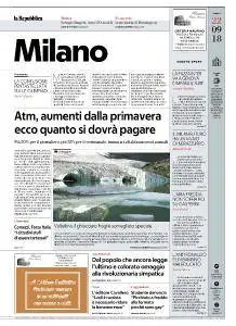 la Repubblica Milano - 22 Settembre 2018