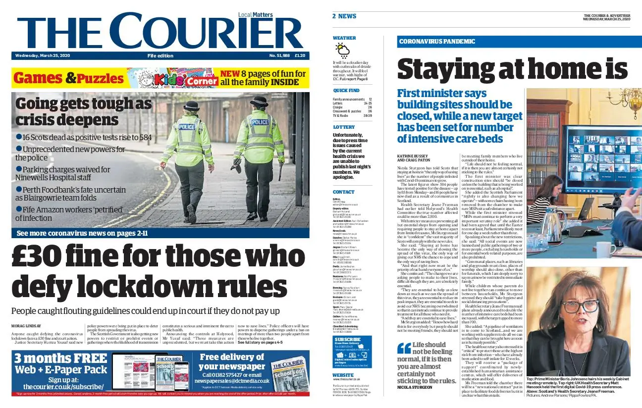The Courier Fife March 25, 2020 / AvaxHome