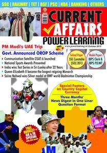 Current Affairs Power Learning - October 2015