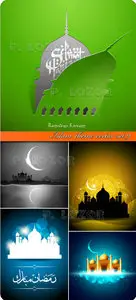 Islam theme vector set 9