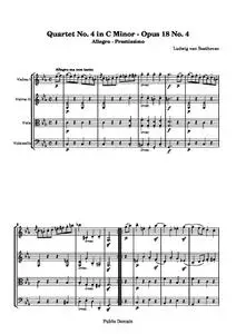 BeethovenLv - Quartet No. 4 in C Minor: 4. Allegro - Prestissimo