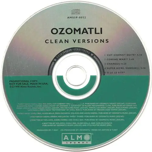 Ozomatli - Clean Versions (US promo CD5) (1998) {Almo Sounds}