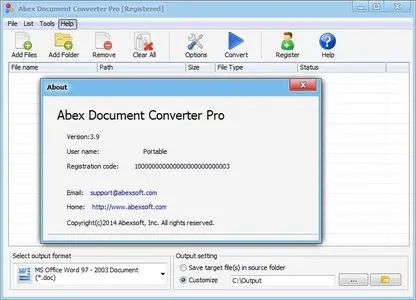 Abex Document Converter Pro 3.9.0 Portable