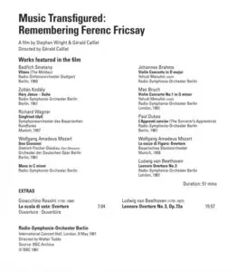 Ferenc Fricsay · Music Transfigured: Remembering Ferenc Fricsay [DVD9] Une vie trop brève [Reup + New Mirror]