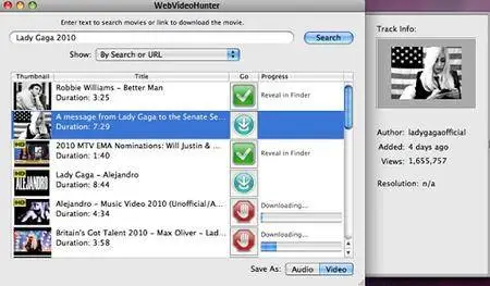 WebVideoHunter Pro 5.8.4 Mac OS X