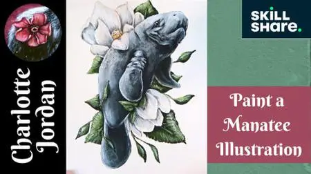 Paint a Manatee Illustration in Acrylics | Acrylic Animal Painting for Intermediate Painters