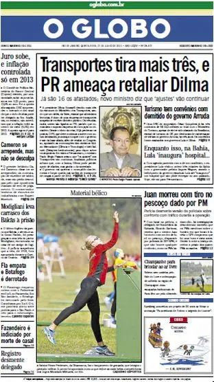 Jornal O Globo - 21 de julho de 2011