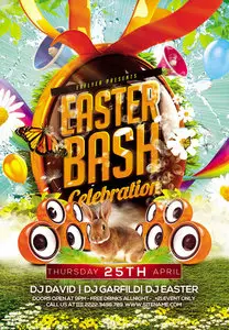 Flyer Template - Easter Bash plus FB Cover