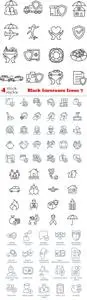 Vectors - Black Insurance Icons 7