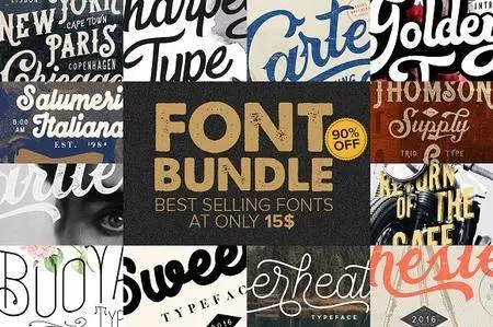 CreativeMarket - Font Bundle - best sellers