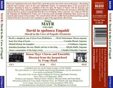 Franz Hauk, Simon Mayr Chorus and Ensemble - Mayr: David in spelunca Engaddi (2008)