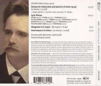 Grieg - Cello Sonata Op. 36 Lyric Pieces - Emmanuelle Bertrand, Pascal Amoyel (2008)