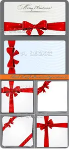Blank sheet of white and red tape vector set 4