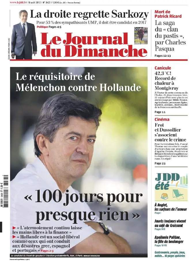 Le Journal du Dimanche - 19 Aout 2012