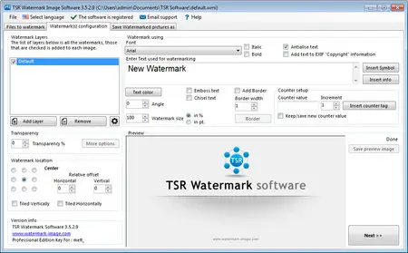 TSR Watermark Image Pro 3.5.6.7 Multilingual + Portable