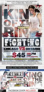 Flyer Template - King Of The Ring plus Facebook Cover