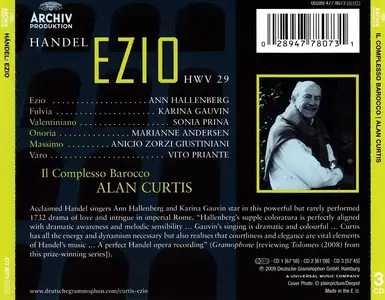 Alan Curtis, Il Complesso Barocco - George Frideric Handel: Ezio (2009)