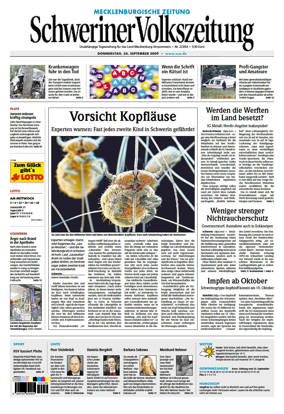 Schweriner Volkszeitung 24.09.2009