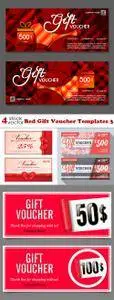 Vectors - Red Gift Voucher Templates 3