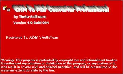 Theta CHM To PDF Converter Professional 4.0.004 