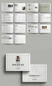 Welcome Kit Layout Design Template Landscape 757181424