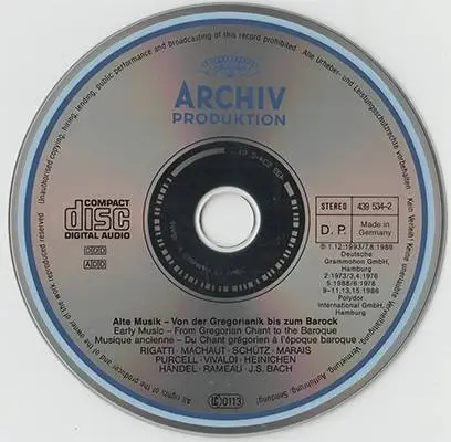 VA - Neue Zeit für Alte Musik (1993, Archiv Produktion # 439 534-2 AB)