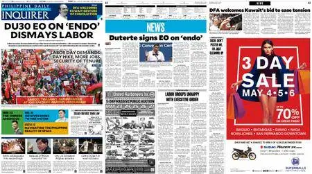 Philippine Daily Inquirer – May 02, 2018