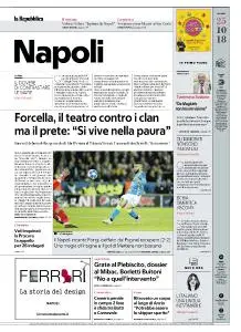 la Repubblica Napoli - 25 Ottobre 2018