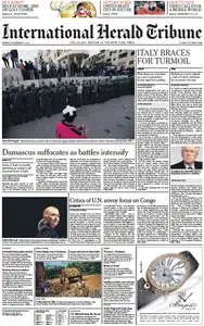 International Herald Tribune from Monday, 10. December 2012