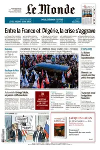 Le Monde du Vendredi 28 Février 2025