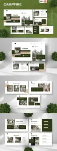 Campfire - Camping Powerpoint Templates NJNC45S