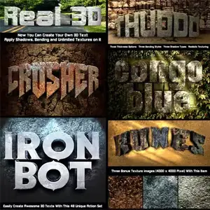 3D Text Effects - Cinematic Actions for Photoshop