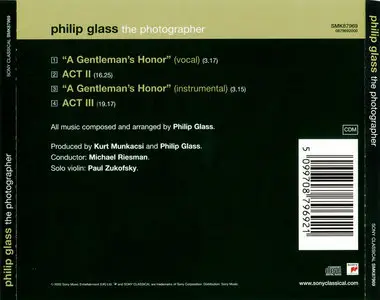 Philip Glass - The Photographer (1983) Reissue 2003
