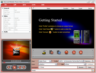 3herosoft Mobile Phone Video Converter 3.3.0.0930