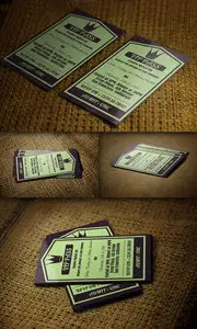 Retro VIP Pass Card Template