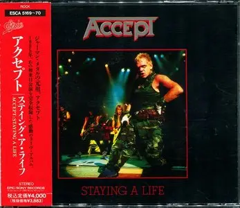 Accept - Staying A Life (1990, 2CD) (Japan ESCA 5169~70)