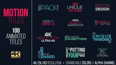 Motion Titles Pack - Project for After Effects (VideoHive)