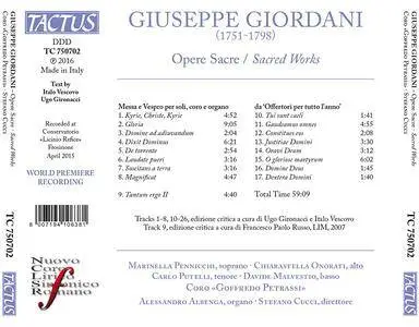 Stefano Cucci & Goffredo Petrassi Chamber Choir - Giordano: Sacred Works (2016)