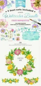 CreativeMarket - Big Watercolor Bundle