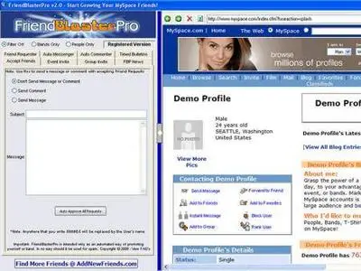 MySpace FriendBlasterPro ver. 5.7