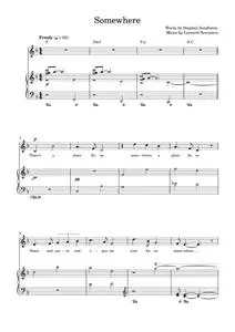Somewhere (from West Side Story) - Charlotte Church, Pet Shop Boys (Piano-Vocal-Guitar (Piano Accompaniment))