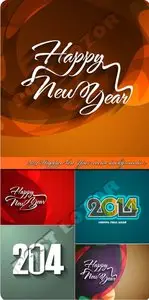 2014 Happy New Year vector backgrounds 2