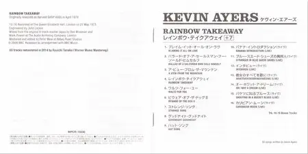 Kevin Ayers - Rainbow Takeaway (1978) {2014 Remaster Japan Mini LP SHM-CD Edition WPCR-15530}