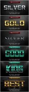 Psd style text effect editable set vol 17