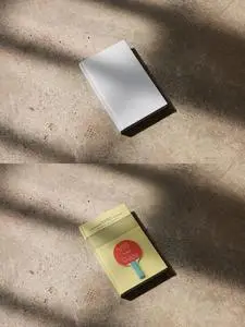 Realistic Hardcover Book Mockup on Floor With Beautiful Light 544817250