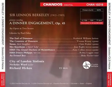 Richard Hickox, City of London Sinfonia - Lennox Berkeley: A Dinner Engagement (2004)