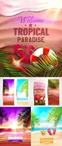Summer Holidays Backgrounds Vector 5