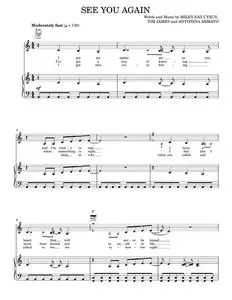 See You Again - Hannah Montana, Miley Cyrus (Piano-Vocal-Guitar)